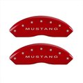 Mgp Caliper Covers MGP Caliper Covers 10197SMG2RD Mustang Red Caliper Covers - Engraved Front & Rear; Set of 4 10197SMG2RD